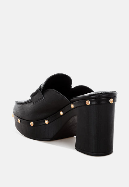 Lyrac Recycled Leather Platform Clogs