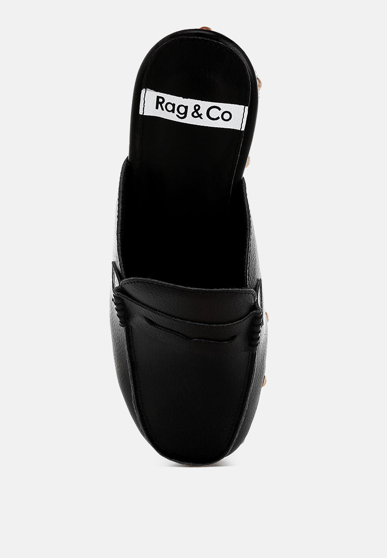 Lyrac Recycled Leather Platform Clogs