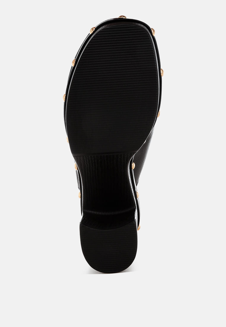 Lyrac Recycled Leather Platform Clogs
