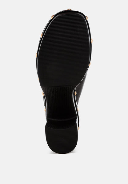 Lyrac Recycled Leather Platform Clogs