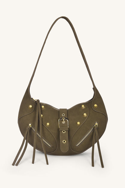 Mira & Moss Ravenne Studded Shoulder Bag - Moss