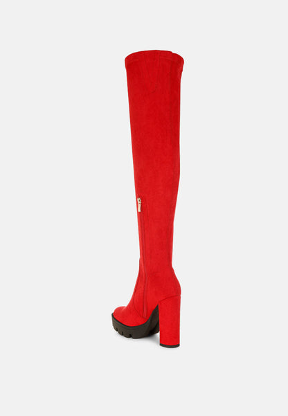 Maple Faux Suede Long Boots