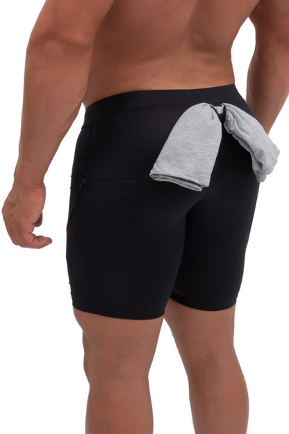 Black/Black Shorts