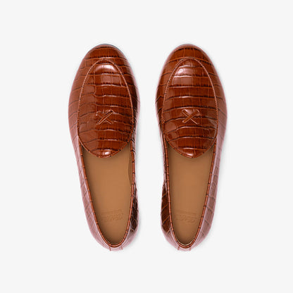 Men's Cognac Full Croc Milano Loafer