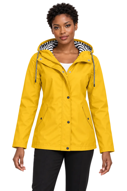 Drawstring Waterproof Hooded Outerwear