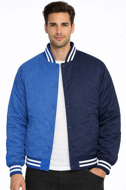 Two Tone Varsity Bomber Jacket