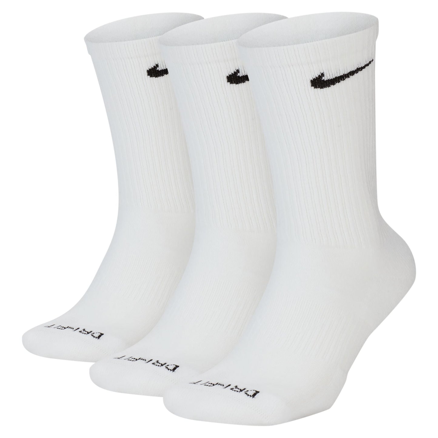 Adult 3-Pack Everyday Plus Cushioned Socks | White