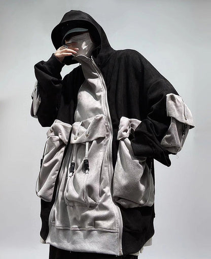 Patchwork Functional Hoodie