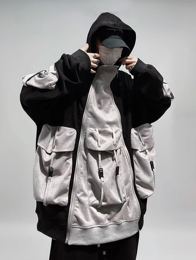 Patchwork Functional Hoodie