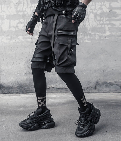 Paratrooper Matte Black Shorts