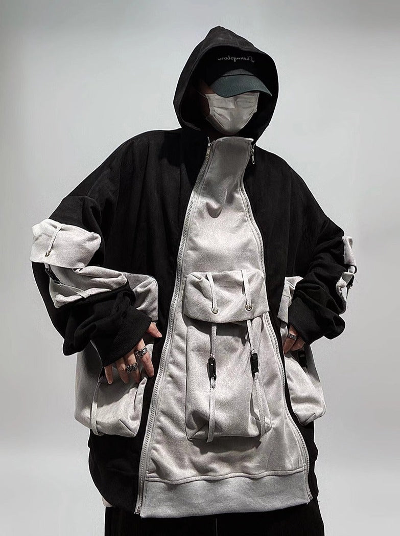 Patchwork Functional Hoodie