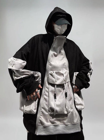 Patchwork Functional Hoodie