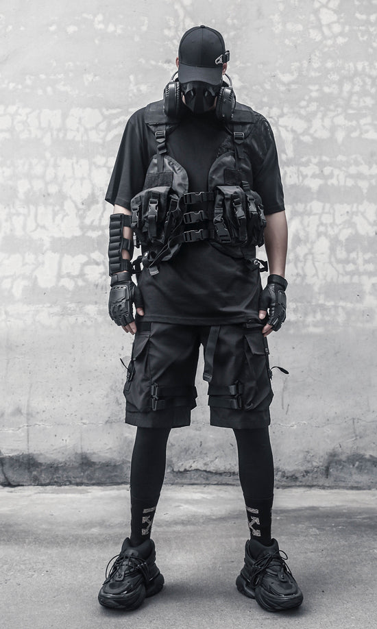 Paratrooper Matte Black Shorts