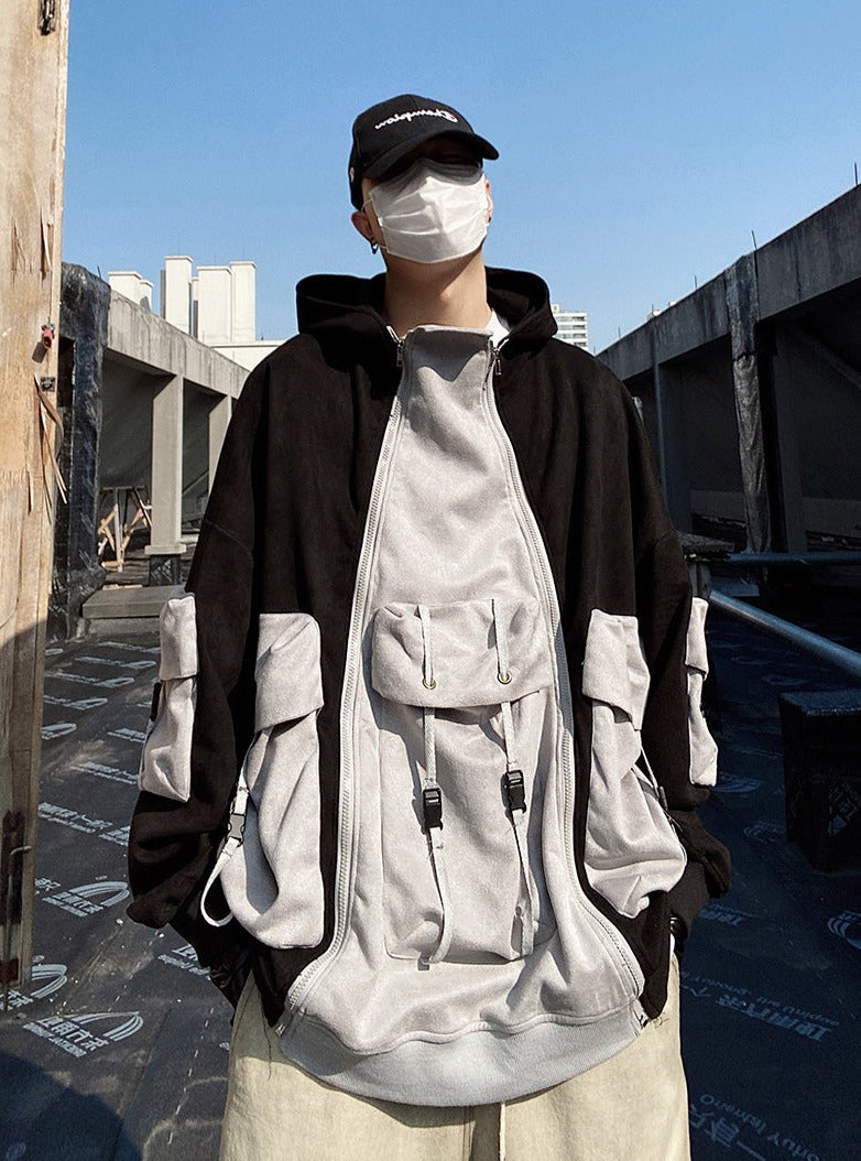 Patchwork Functional Hoodie