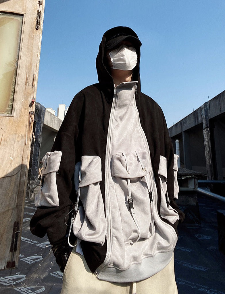 Patchwork Functional Hoodie
