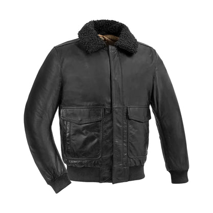 Old World Map Men’s Leather Bomber Jacket