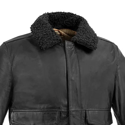 Old World Map Men’s Leather Bomber Jacket
