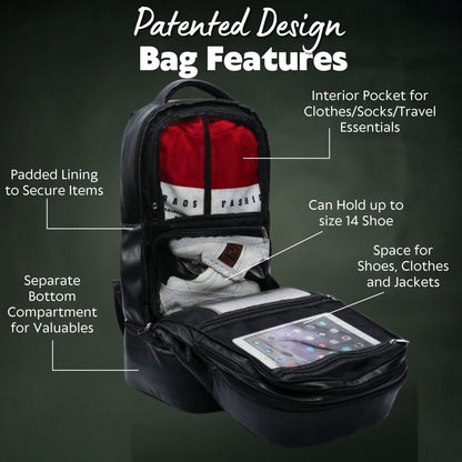 Brown Leather Patented Carry-on Bag | XL