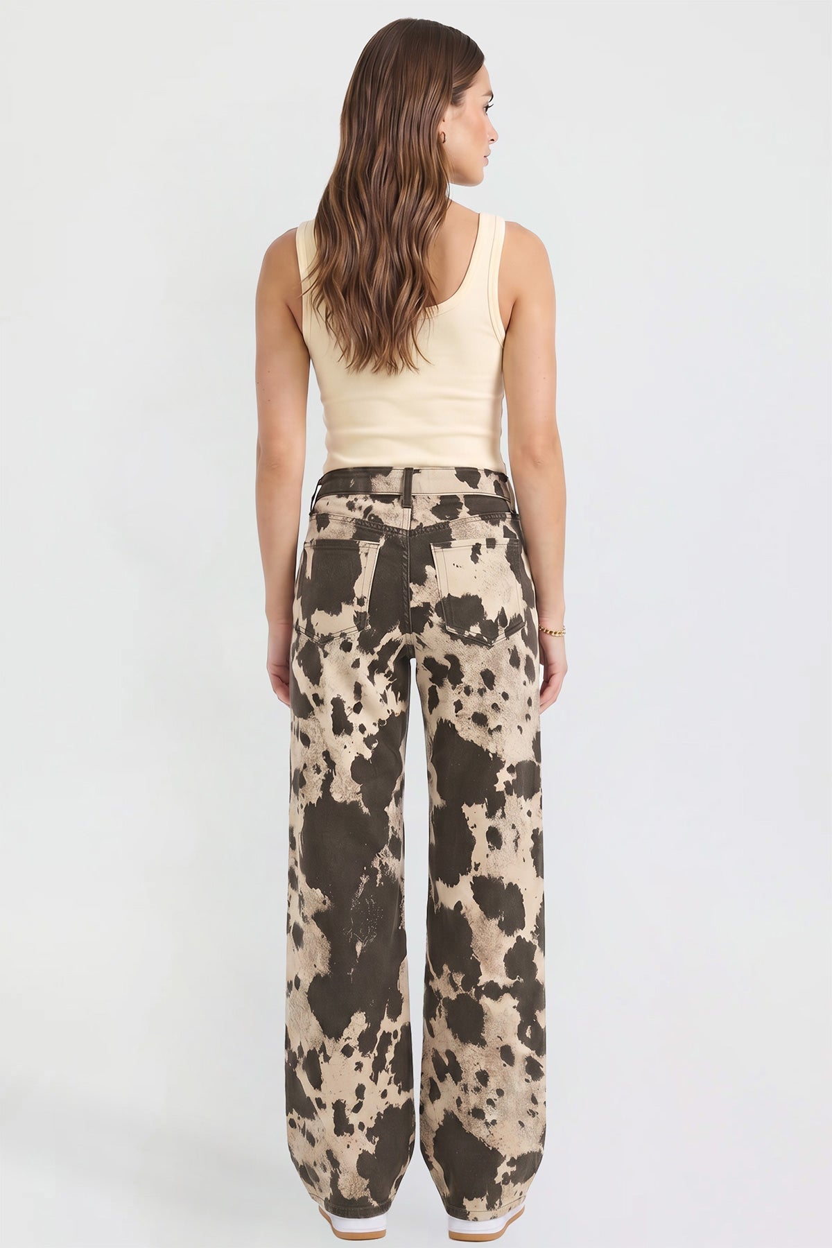 Britney Printed Wide Leg Jeans