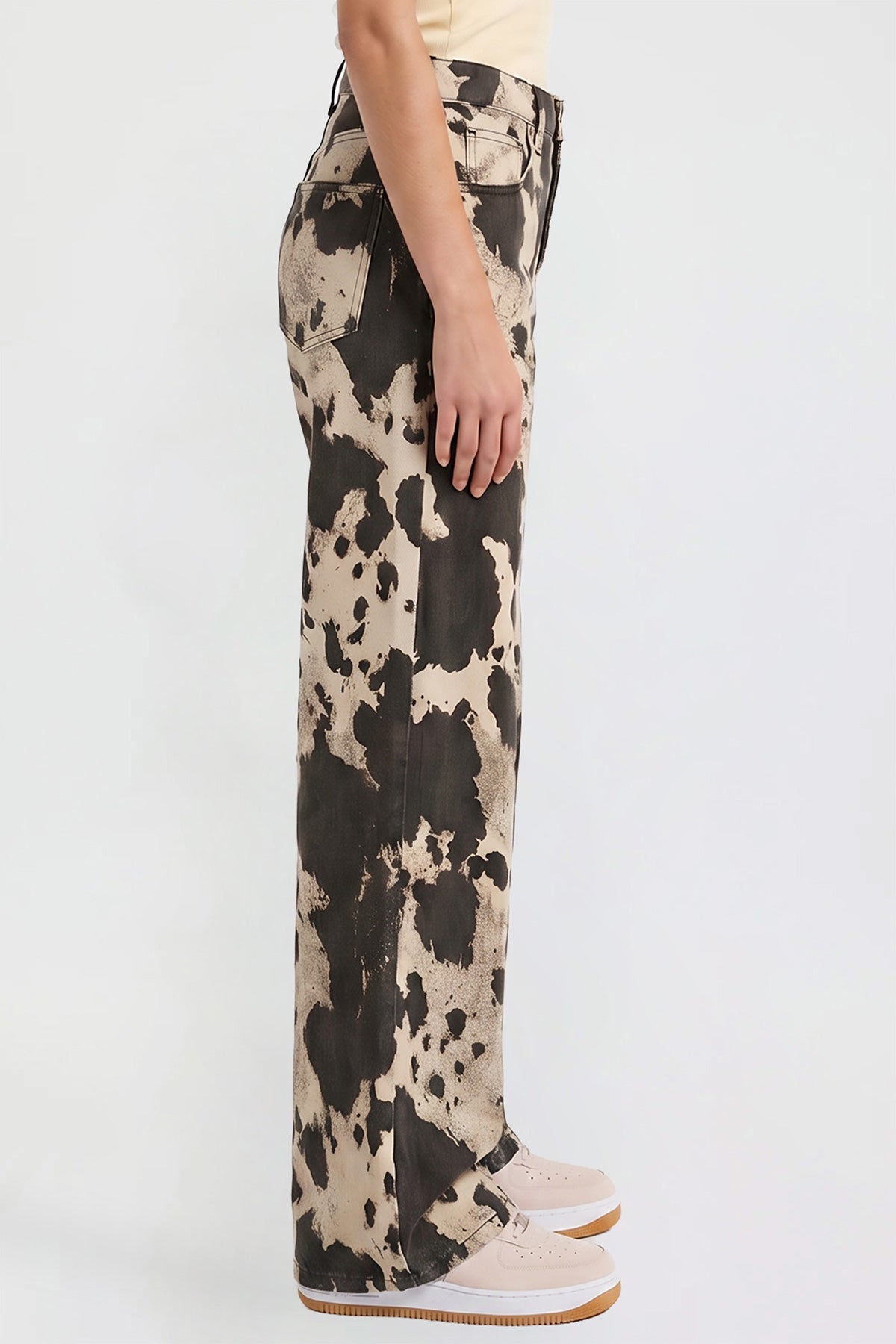 Britney Printed Wide Leg Jeans