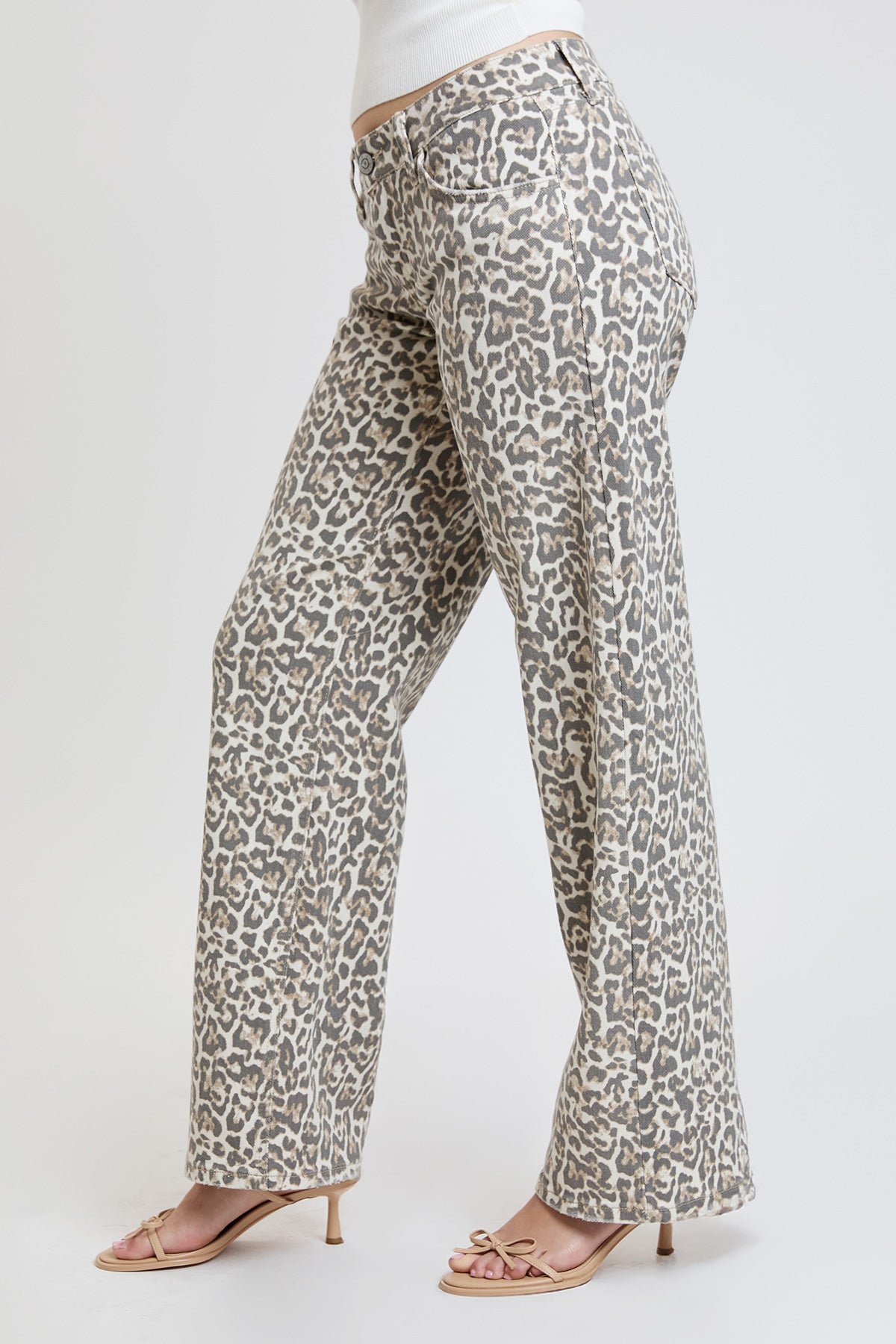 Britney Leopard Wide Leg Jeans