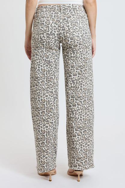 Britney Leopard Wide Leg Jeans