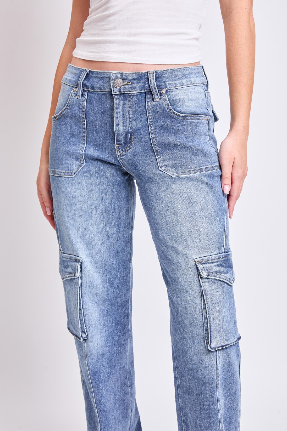 High Rise Skater Cargo Jeans