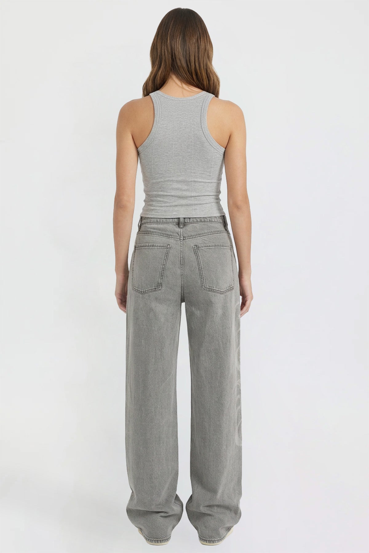 Relaxed Super Wide Love Print Jeans