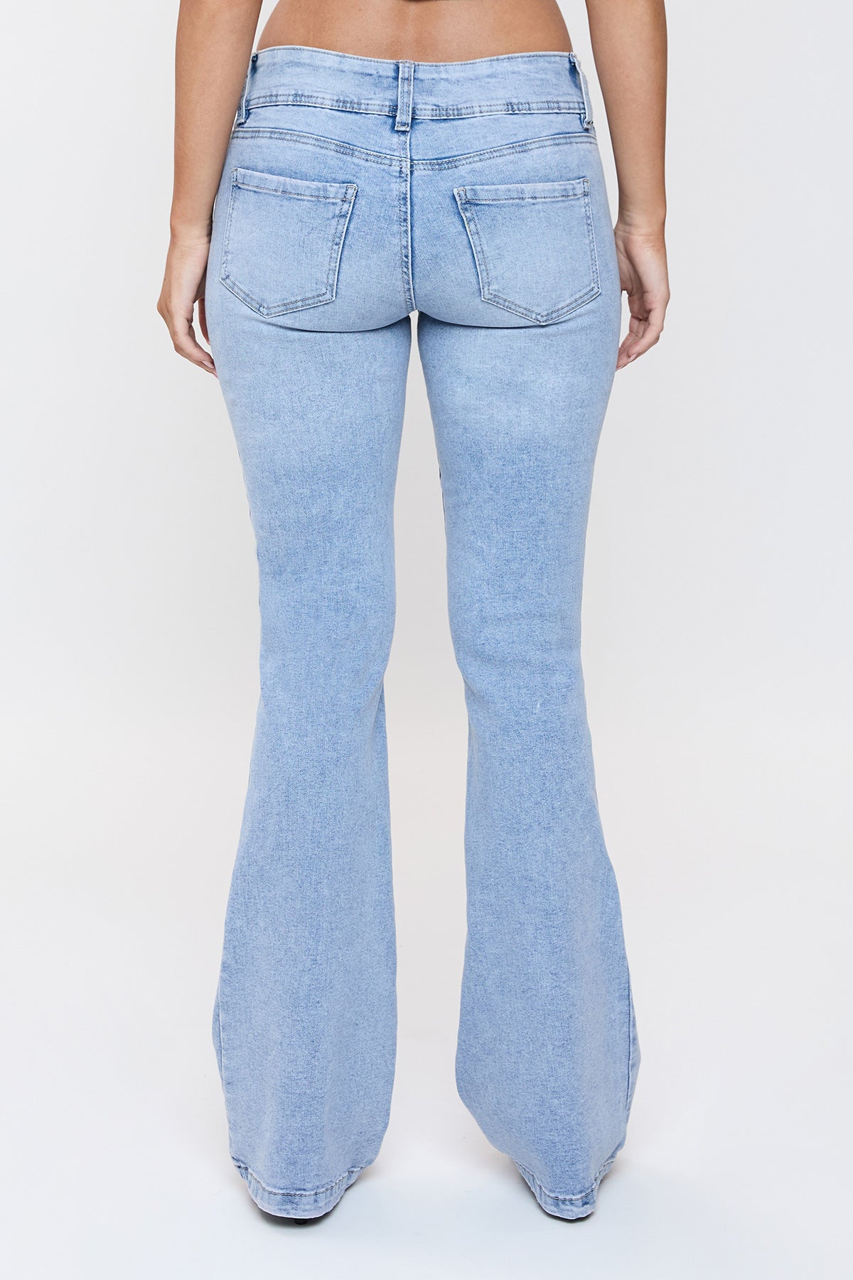 Patch Pocket Flare Jeans