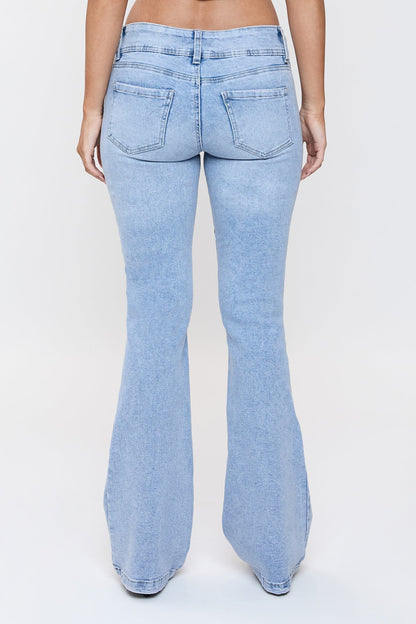 Patch Pocket Flare Jeans