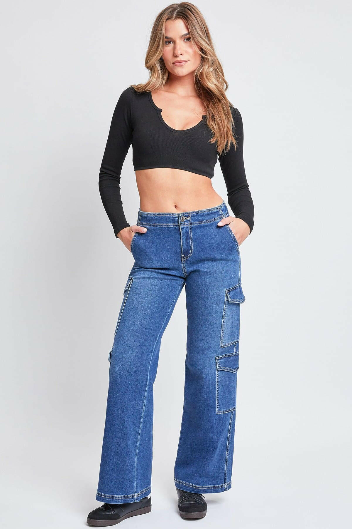 Wide Leg Double Cargo Jeans