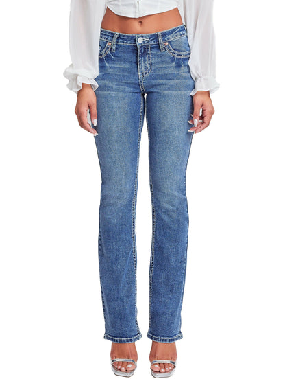 Premium Heavy Stitch Mid-Rise Bootcut Jeans