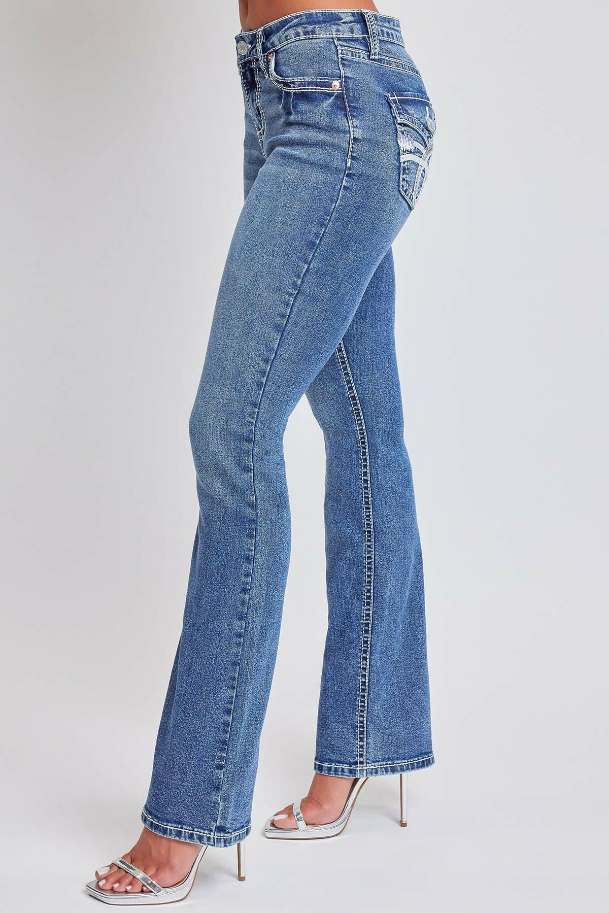 Premium Heavy Stitch Mid-Rise Bootcut Jeans