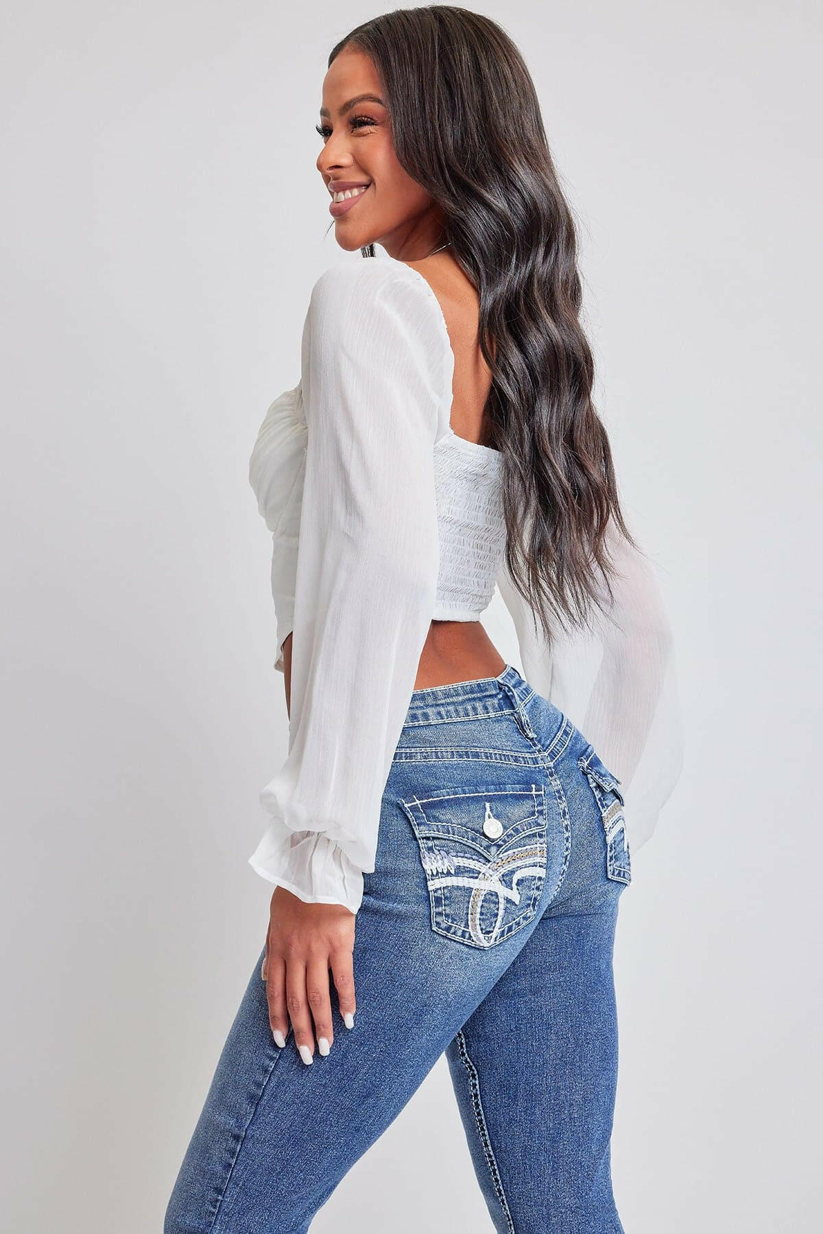 Premium Heavy Stitch Mid-Rise Bootcut Jeans