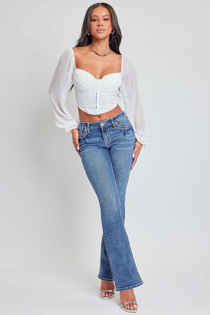 Premium Heavy Stitch Mid-Rise Bootcut Jeans