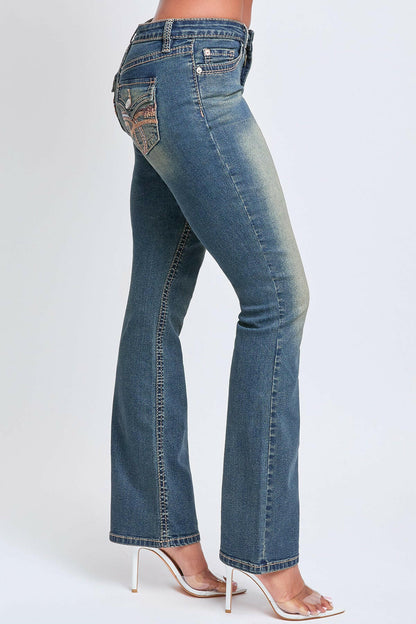 Premium Heavy Stitch Mid-Rise Bootcut Jeans