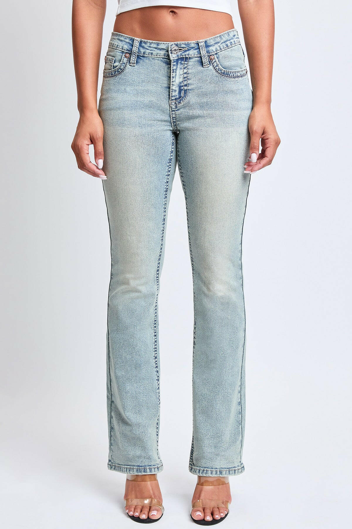 Premium Heavy Stitch Mid-Rise Bootcut Jeans