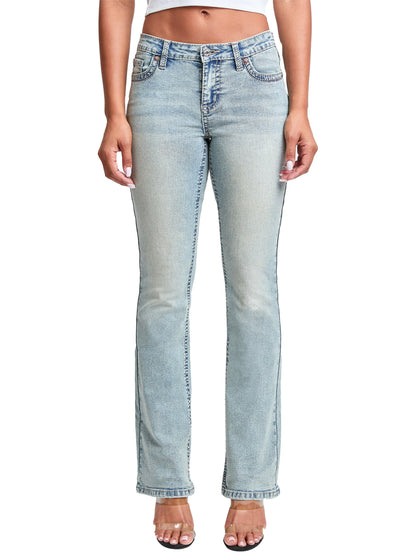 Premium Heavy Stitch Mid-Rise Bootcut Jeans