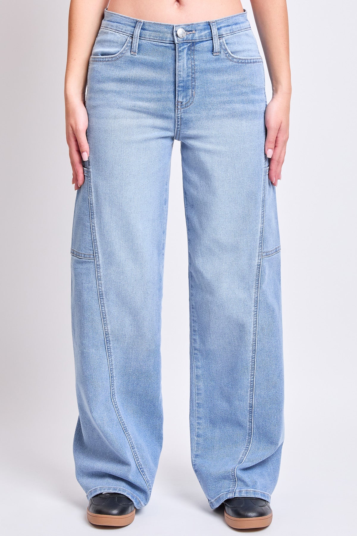 High Rise Wide Leg Cargo Jeans