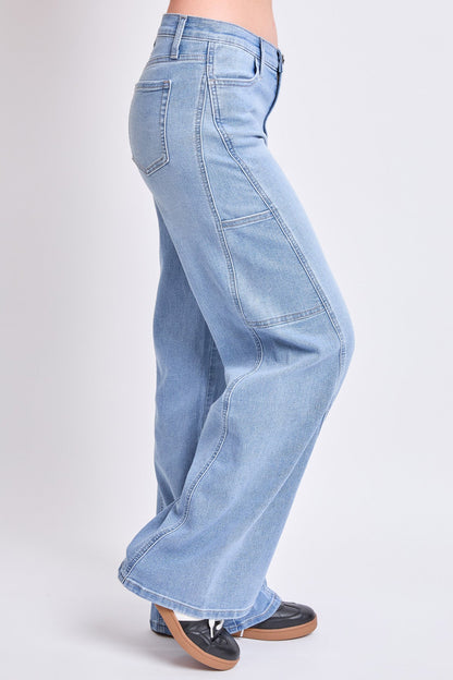 High Rise Wide Leg Cargo Jeans
