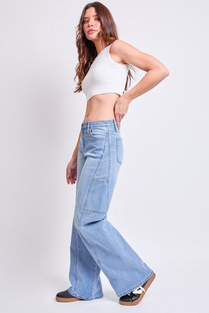 High Rise Wide Leg Cargo Jeans