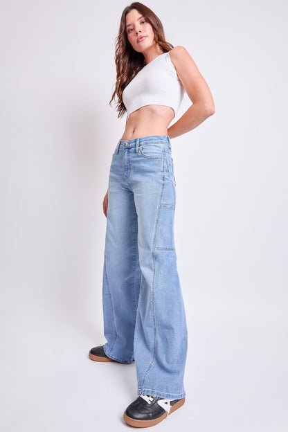 High Rise Wide Leg Cargo Jeans