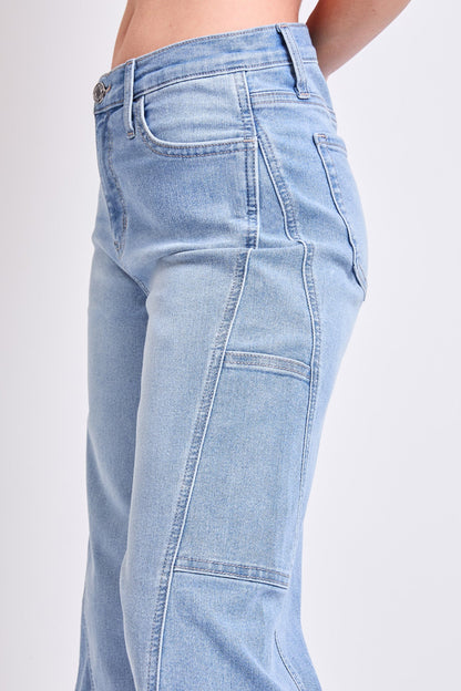 High Rise Wide Leg Cargo Jeans