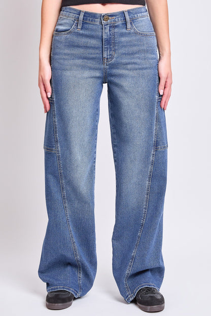 High Rise Wide Leg Cargo Jeans