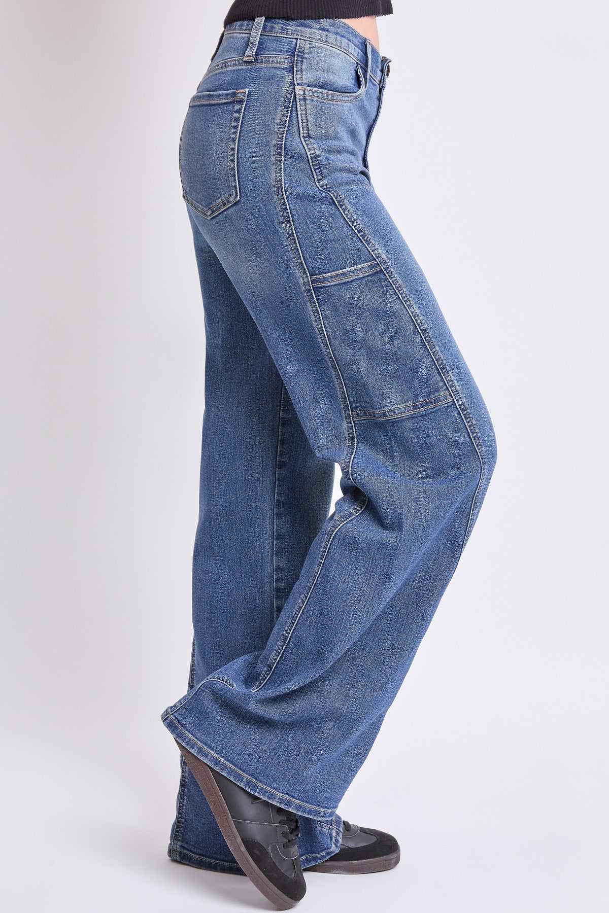 High Rise Wide Leg Cargo Jeans