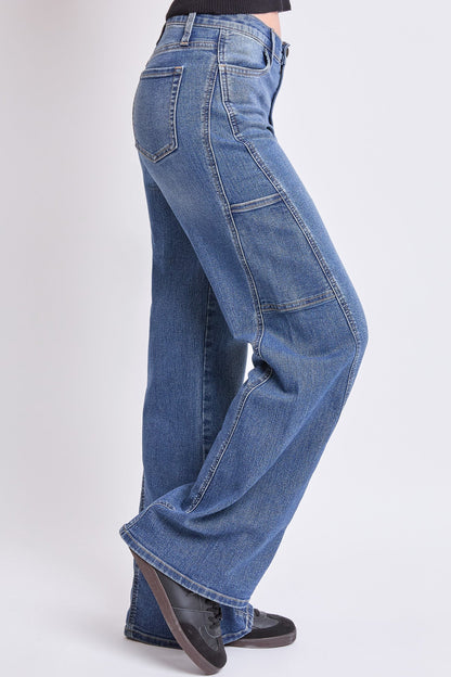 High Rise Wide Leg Cargo Jeans