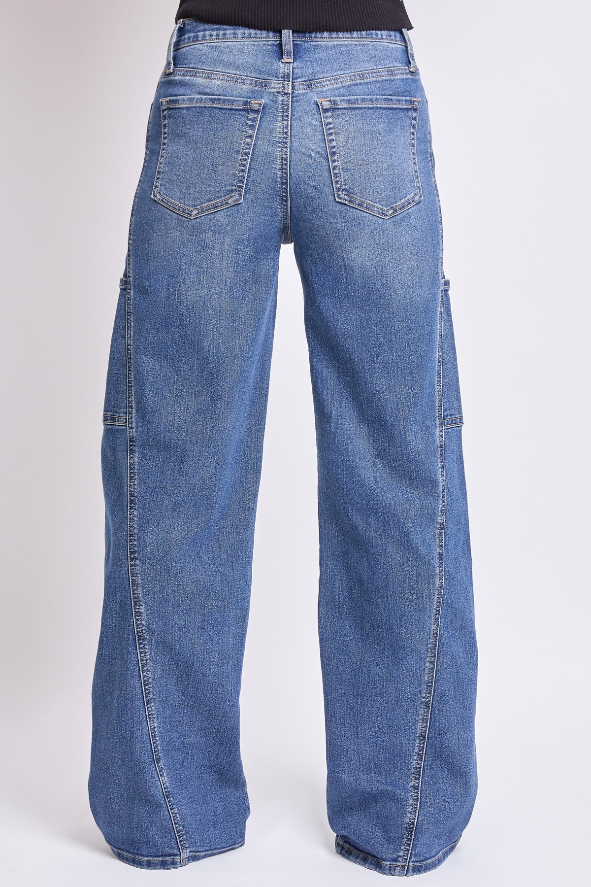 High Rise Wide Leg Cargo Jeans