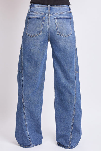 High Rise Wide Leg Cargo Jeans