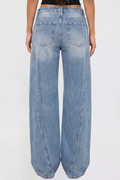 Joey Seamed Ultra Wide Leg Jeans