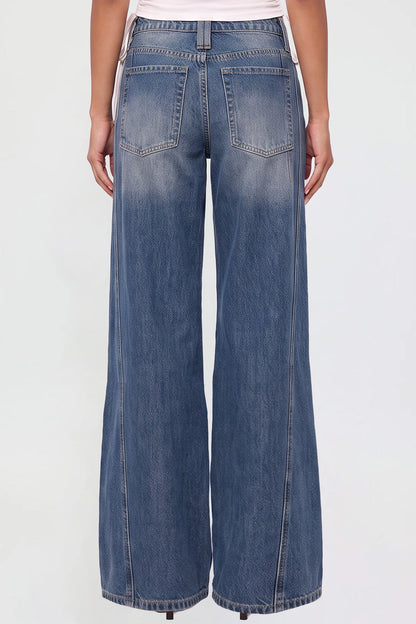 Joey Seamed Ultra Wide Leg Jeans